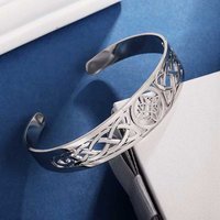 YILUOCD Witchcraft Amulet Witch Knot Cuff Bracelets Vintage Celtic Knot Open Bangle for Women Wicca Jewelry Gift