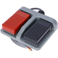 Double Pedal Foot Switch Plastic MDFS-65 Momentary Control 10A 250VAC with Wire for Machinery Equipment