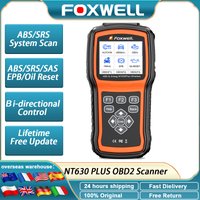 Foxwell NT630 Plus OBD2 Scanner ABS SRS System Scan and Reset Active Test OBD Diagnostic Tool Lifetime Free Update