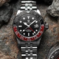 PAGANI DESIGN New 40MM GMT Watches Men Luxury Sapphire Automatic Mechanical Watch Stainless Steel Waterproof Watch For Men reloj