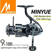 MEREDITH Metal Fishing Reel 9+1BB Bearings 7kg Max Drag Waterproof and Corrosion Resistant for Both Fresh and Seawater