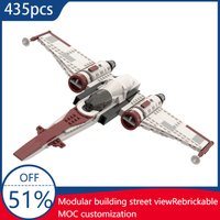 435 PCS MOC Star Battle Clone Z-95 Starfighter Model Building Blocks Bricks DIY Creative Assembly Educational Toys Children Gift