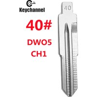 10pcs 40# KD Key Blade Car Flip Key Blank DWO5 CH1NO. 40 Metal Key Blade for GM Chevrolet Captiva Epica for KEYDIY Xhorse mote