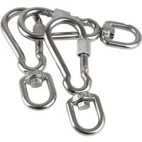 Stainless Steel Swivel Snap Hooks Locking Dog Leash Buckle Quick Release Buckle Carabiner Clips for Dog Walking Camping Backpack