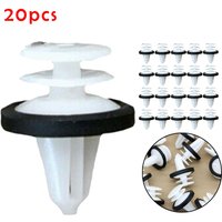 20pcs Door Trim Panel Clips With Sealer Ring For Ford W713297-S300 Auto Car Interior Accessories Parts Replacement Plastic