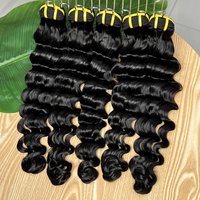 15A Loose Deep Wave Bundles 100% Human Hair Vietnamese Wavy Hair Extensions For Women Raw Virgin Weaving Deep Curly Bundles #1B