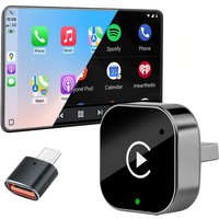 2026 Upgraded 2-in-1 Wireless CarPlay Adapter for iPhone & Android Auto, Plug and Play Wired to Wireless Dongle with Fast Auto-C
