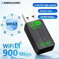 KEBIDUMEI AX900 WiFi6 Bluetooth5.4 USB Adapter 2 IN 1 Dual Band 2.4G 5GHz Wireless Network Dongle WiFi Receiver Support Win10 11