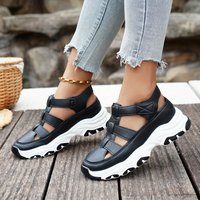 New Thick-soled Shoes Comfortable Women's Sandals Summer Fashion Round Toe Hollow Casual Comfortable Sandals for Women