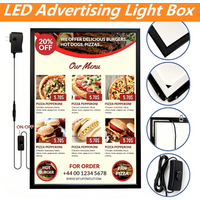 A2 A3 A4 Ultra Thin LED Light Box Changeable Poster LED Menu Display Advertising Light Sign For Restaurant Cafe Retail Shop