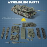 1/72 Scale Leopard 2A7 Military Tank Quick Build Model Leopard 2A7 Main Battle Tank Building Model Gift for Adults and Kids