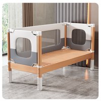Customizable Splicing Crib Solid Wood Widened Bedside Flat Bed Seamless Liftable Guardrail Baby Children's Bed