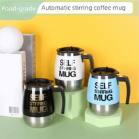 Stainless Steel Automatic Stirring Cup Large Capacity Silent Electric Smart Mixer Comfortable Handle One Click Start