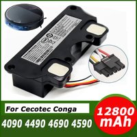 NEW Replacement Battery For CECOTEC CONGA 4090 4490 4590 4690 Robot Vacuum Cleaner Accessories Spare Parts Tool 14.8V 12800mAh
