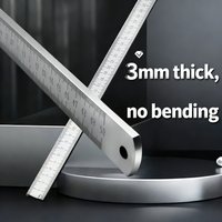 3mm Longquan Quenched Stainless Steel Ruler - Thickened Measuring Tool & Multi-Purpose Car Safety Device