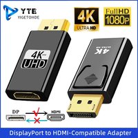 DP DisplayPort To HDMI-Compatible Converter 4K/1080P DP Male To Female HDMI-Compatible 4K60Hz HD Adapter for Laptop PC Projector