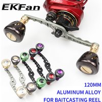 EKfan 120MM Baitcasting Fishing Reel Handle for A/S/D 7*4/8*5MM Aluminum Alloy BC Reel Handle Double Knob DIY Part Accessory