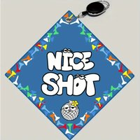 Blue Golf Towel Stylish and Unique, Double-Sided Print, Retractable Hook, Creative Gift for Golf/Picnic/Bowling Enthusiasts