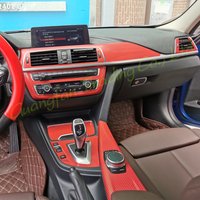 For BMW 3 Series F30 F31 2013-2019 3D 5D Carbon Fiber Car Interior Center Console Cover Color Change Molding Sticker Decals