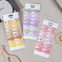 10/16PCS Cotton Textured Girl Hair Clip BB Clip Cute Colorful Floral Candy Color Matching Kid Barrettes Baby Hair Accessory Gift
