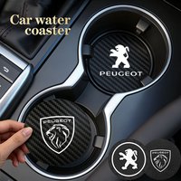 2Pcs Car Cup Mat Auto Cup Slot Non-Slip Coaster For Peugeot 206 307 308 207 3008 208 407 508 2008 5008 301 406 408 607 4008 107