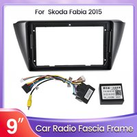 9 inch Car Radio Fascia Frame For Skoda Fabia MK3 2015+ Audio Install Dash Frame Mount Kit Panel Frame Cable and Canbus MP5