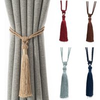 1PC Handmade Tassel Curtain Tieback Room Accessories Gold Curtain Buckle Rope Home Decoration Holdback