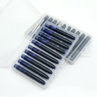 10-50Pcs box Universal Fountain Pen Ink Cartridges Refill Blue black Ink Smooth Writing Ink Capsule For fountain pen Supplies