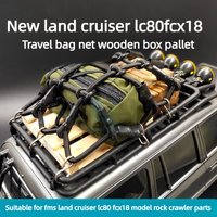 YH Exterior Upgrade Parts Roof Rack Luggage Box Elastic Net for FMS FCX18 Land Cruiser LC80 RC Crawler Modification Accessories