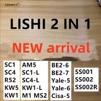 New Arrival Lishi 2 In1 Tools SC1 KW1 SC4 KW5 R52 SC1-L KW1-L SC4-L M1 MS2 AM5 BE2-6 BE2-7 SS001 SS002
