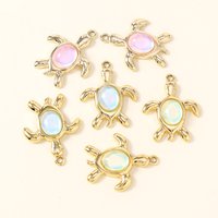 10pcs 23*28mm Crystal Turtle Charms Cute Ocean Tortoise Charms Pendants for Necklace DIY Earrings Jewelry Making
