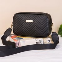 Chic Quilted Ripple Pattern Crossbody Bags for Women, Classic Small Shoulder Purse Faux Leather Mini Messenger Bag for Daily Use