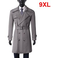 Veste coupe-vent longue pour homme, taille 9XL, veste décontractée élégante pour le printemps et l'automne, grande taille 9XL