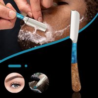 A Professional Men's Razor, Classic Barber Razor for Close Shaving and Hair Trimming – Salon-Quality Barber Shop Razor for Manual Men's Beard Grooming, Valentine's Day Gift, Father's Day Gift,