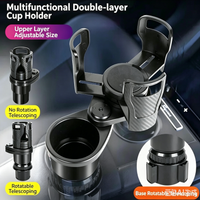 Rotatable Foldable Car Cup Holder, Multifunctional Swivel Auto Drink Holder