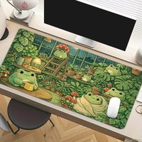 Cute Cartoon Frog Illustration Design anime Mouse Pad Desk Mat Non-Slip office mousepad pc accessories Gaming mats tapis souris