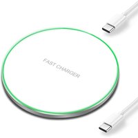 Ultra-Thin Fast Wireless Charger Pad for Samsung Galaxy S24 S24 iPhone 17 16 15 14 Pro Max Wireless Induction Charging Station