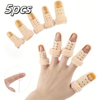 5-pcs Adjustable Finger Splint for Men and Women - Durable PE Material, Injury Support and Sports Protection, Breathable Design