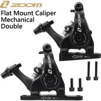 ZOOM HB700 Road Disc Brake Gravel Bike Mechanical disc Flat Mount Caliper Double Piston Bilateral Drive MD-C550 140 160mm
