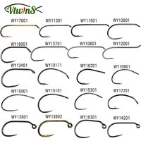 Vtwins Barbed Barbless Fly Tying Hooks 60 Degree Jig Nymph Hook Dry Streamer Wet Caddis Fly Hooks Trout Fly Fishing Hook Tackle