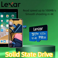 Lexar 100% Original Micro SD Card Flash Microsd Class 10 A1 Memory Card 256GB 128GB 64GB SDXC V30 U3 32GB SDHC V10 U1 633x