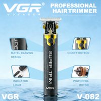 VGR Face Shaver Professional Beard Trimmer Rechargeable Metal Razor Mini Electric Beard Trimmer Portable Beard Trimmer Men V-082