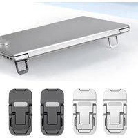 1 Pair Mini Foldable Laptop Stand Computer Keyboard Riser 2 Adjustable Angles Portable Laptop Holder for Macbook Huawei Dell HP
