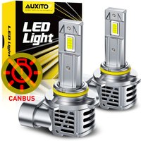 AUXITO 2Pcs 9005 HB3 9006 HB4 LED Lights Canbus 6500K Headlight Bulbs Mini Size Design Wireless For Car Lamp CSP White 30000LM