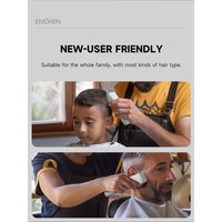 ENCHEN Boost-W Hair Trimmer For Men Kids Cordless USB Rechargeable Electric Hair Clipper Cutter Machine With Adjustable Comb