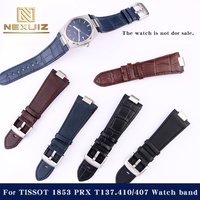 For Tissot 1853 Super Player PRX Series T137.410/T137.407 Genuine Leather Watchband T137 Men's Raised Leather Watch Strap 12mm image 4