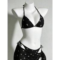 2026 Elegant Striped Bikini Set For Ladies Swimwear High Waisted Soft Fabric Beach Outfit Summer Vacation Stylish New Arrival