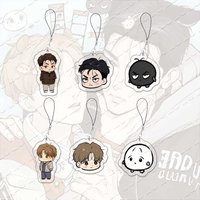 Acrylic JINX BL Yaoi Manhwa Mobile Phone Charms Accessories Kim Dan Joo Jaekyung Chibi Small Pendant Phone Chain Fans Gifts