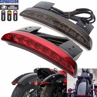 for Harley Sportster XL 883 Motorcycle Chopped Fender Edge Tail Light Amber Turn Signal LED Red Stop Brake Rear TailLight