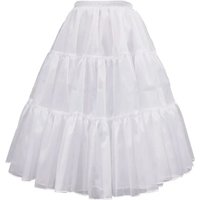 Women Girls Crinoline Short outdoor Petticoats Victorian Skirt A-line Elastic Waist Underwear Underskirt